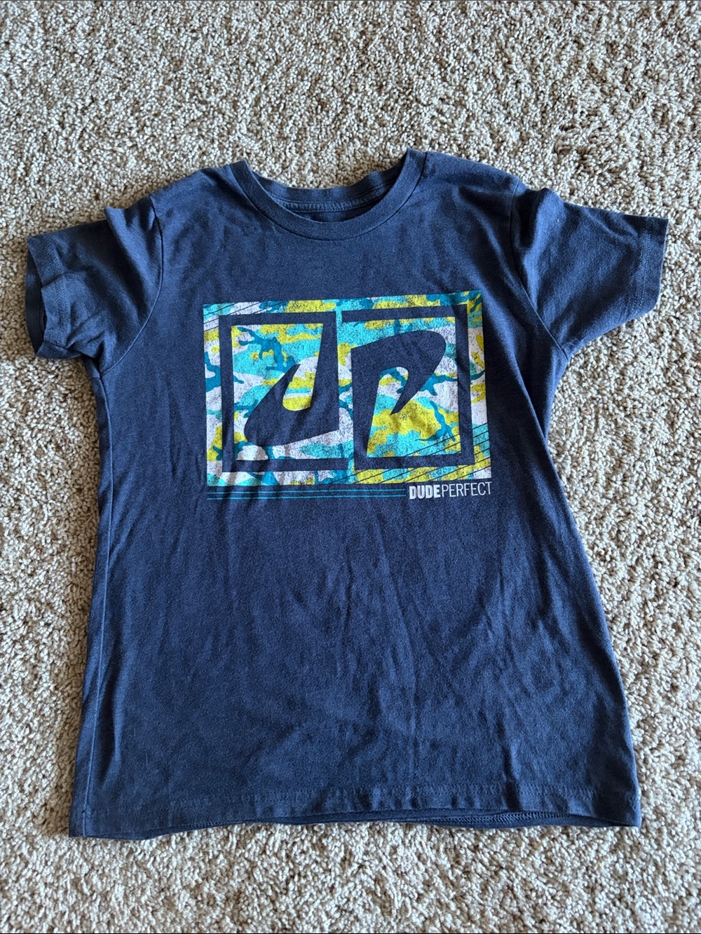 Dude Perfect Bella Canvas'
Navy Graphic Tee